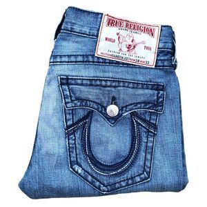 True Religion Jeans Size 34 RAINBOW JOEY Blue